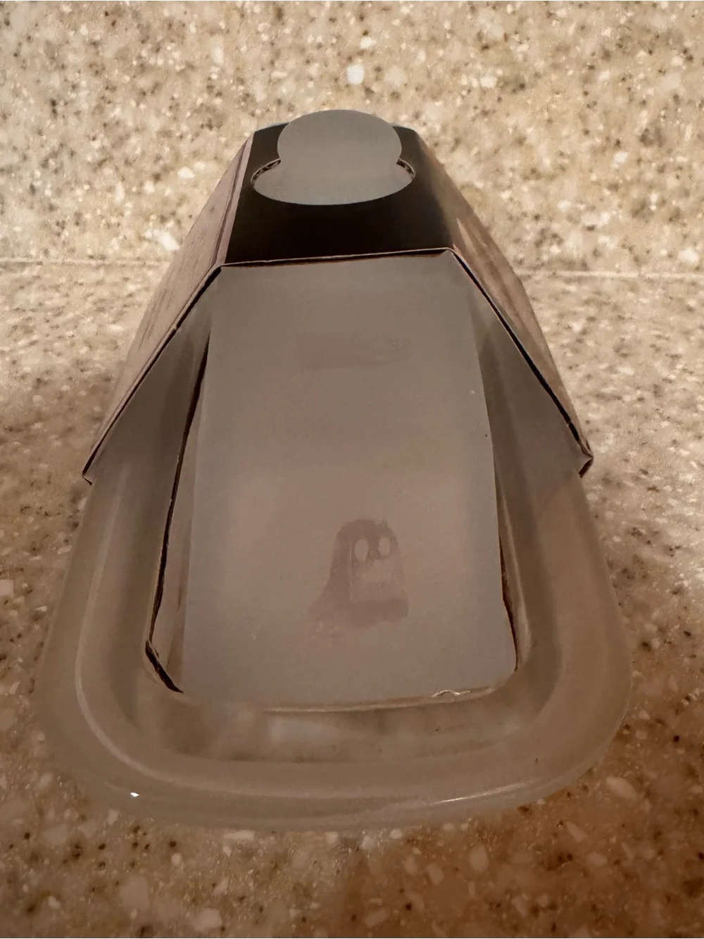 CWC Cook with Color Halloween Ghosts Frosted Glass Butter Dish